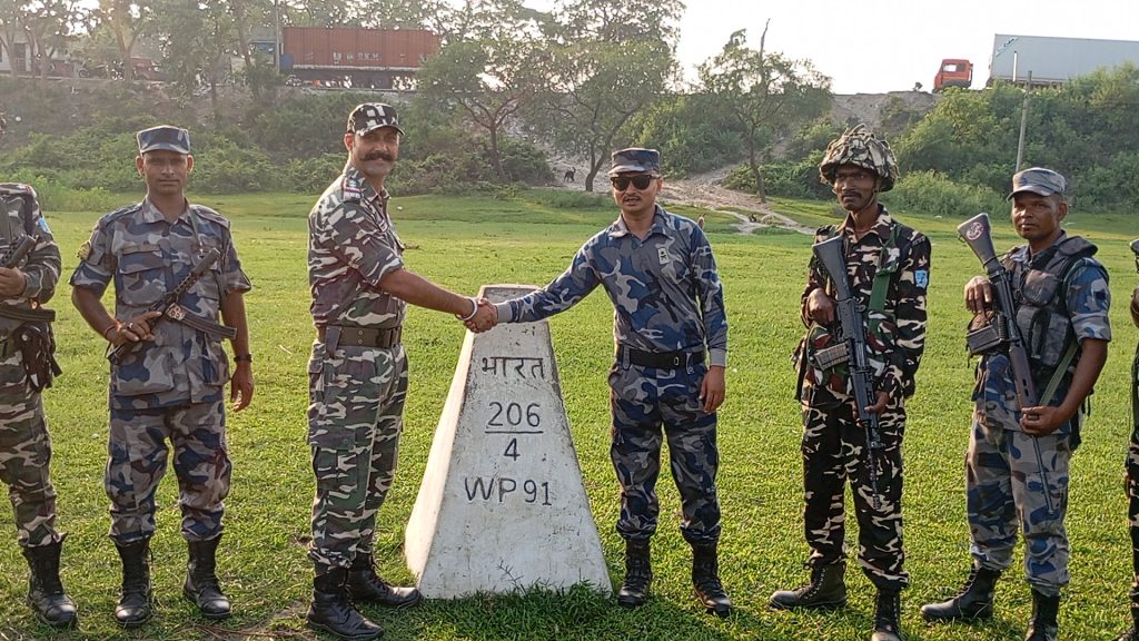 सशस्त्र प्रहरी र भारतीय एसएसबीको सीमामा संयुक्त गस्ती