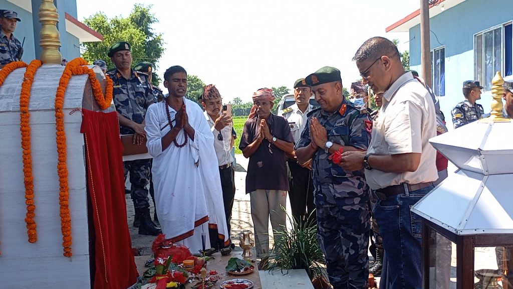श्रीपुरका सशस्त्र प्रहरी बिओपी भवन उद्घाटन